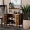 Baxton Studio Vander ModernOak Brown Finished Wood and Black Metal 2-Door Shoe Cabinet 194-11750-ZORO - alternate 9